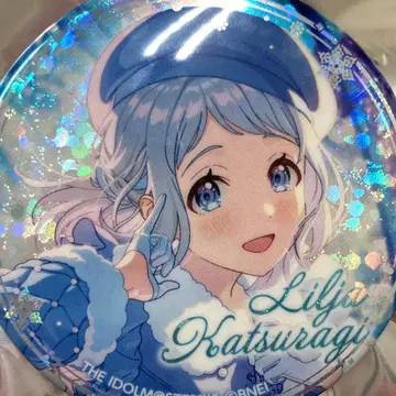 학원 아이돌 마스터 홀로그램 캔뱃지 카츠라기 리리야 크리스마스