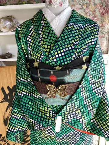 미마츠야 엘레강스 사슴 무늬 코몬 순수 실크