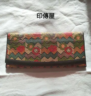 미사용 INDEN-YA 인덴야 사라사/토모에 장지갑 롱 월렛