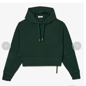 라코스테 와이드 & 크롭 후드 맨투맨 후디 그린 M