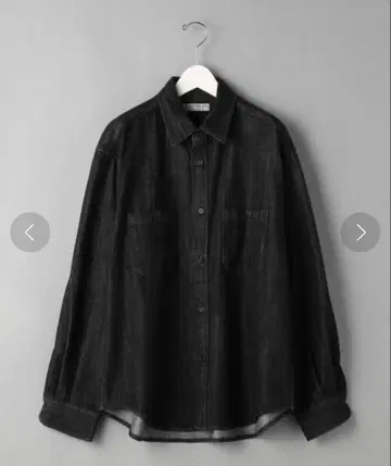 [ L 사이즈 ] BEAUTY&YOUTH 데님 긴팔 셔츠 블랙