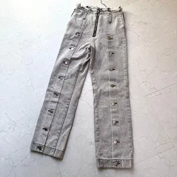 KEISUKE YOSHIDA 버튼 데님 팬츠 S 그레이
