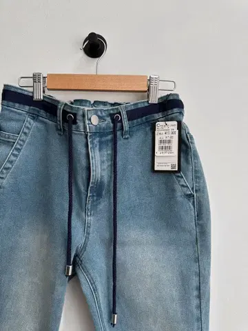 스콧 클럽 허리 테이프 디자인 스트레치 데님 팬츠 미사용 새상품