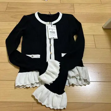 ZARA 대비 니트 콤비 자켓