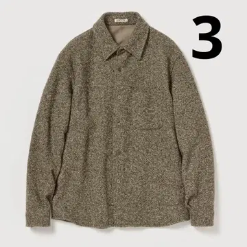 AURALEE HOMESPUN TWEED SHIRT BLOUSON 3