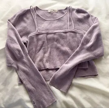 [ COCO DEAL ] 핑크 긴팔 니트 퍼프 슬리브