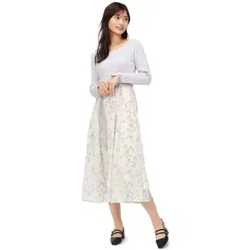 MISCH MASCH 플라워 도킹 니트 원피스