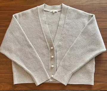 자유구 울 캐시미어 블렌드 라메 스팽글 니트 가디건(32) S 사이즈