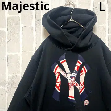 Majestic 양키스 후드티 맨투맨 풀오버 L 속기모