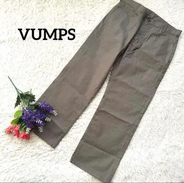 VUMPS [소가죽 라벨] [스트라이프] [스트레이트] 팬츠