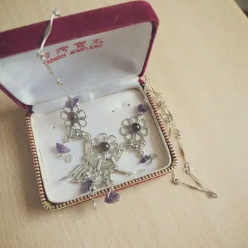 빈티지 자수정 목걸이 에스닉