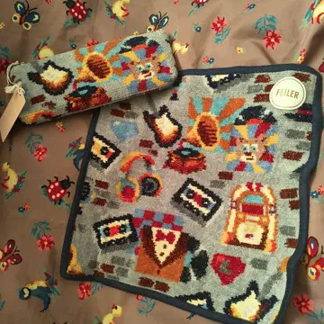 새상품 페이 레트로 뮤직 펜 케이스 손수건