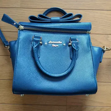 Samantha Vega 리본 포함 파랑 숄더백