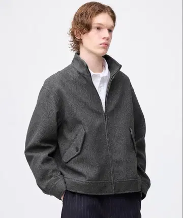 [ 새상품 ] [ GU ] 코지 멜톤 스탠드 집업 자켓