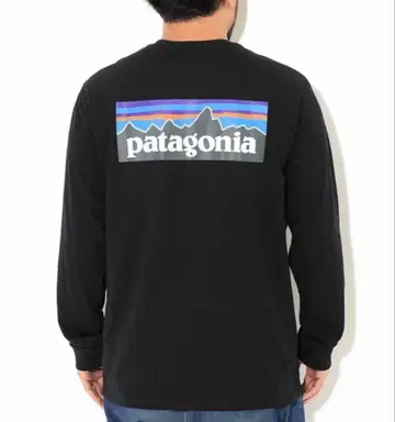 patagonia 블랙 롱 슬리브 티셔츠