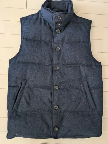 다크 블루 다운 베스트 남성용