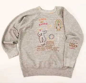 nifunifa 핸드 자수 Vintage 맨투맨 트레이닝복 서커스