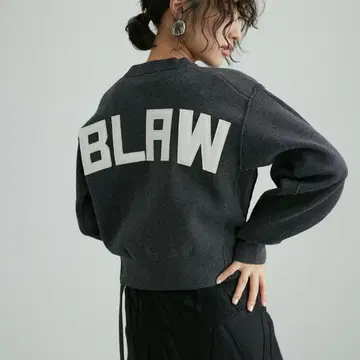 [ 지속가능성 세탁가능 ] 펠트 자수 니트 풀오버