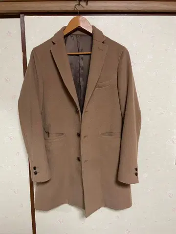 BEAMS 베이지 체스터 코트 S