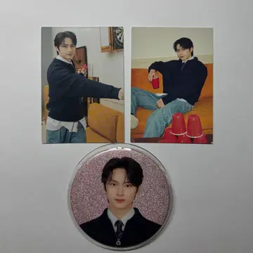 SEVENTEEN HOLIDAY 준 포토 카드 캔뱃지 세트