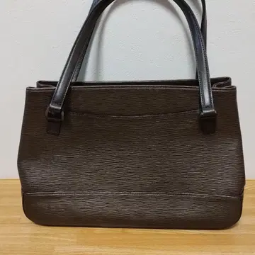 브라운 합성 피혁 토트백