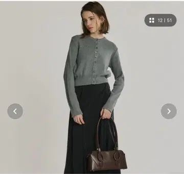 PUBLIC TOKYO 코튼 캐시미어 크루 가디건