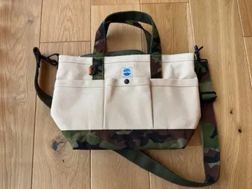 MOUTH 카모플라쥬 캔버스 숄더백