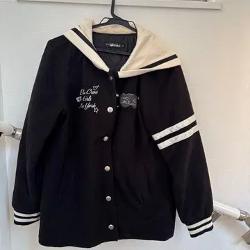 나루미야 Blue Cross 세일러 카라 블랙 자켓