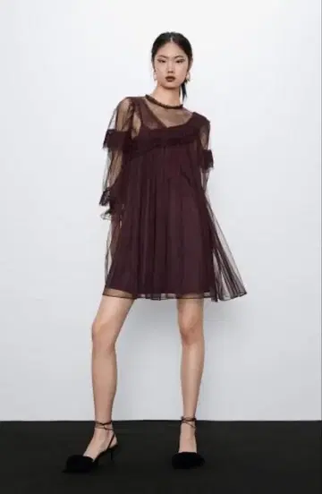 컨디션 최상 ZARA 자라 튤 드레스 원피스