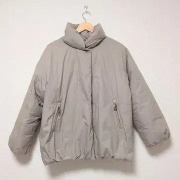 퓨어세신 프렌치 덕 다운 스탠드 카라 자켓 베이지