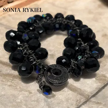 [새상품급] 소니아 리키엘 팔찌 럭셔리 빅 사이즈 비쥬 블랙