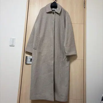 미사용 새상품 노카라 롱 코트 모카 브라운