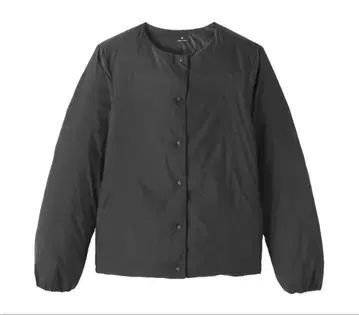 무인양품 경량 다운 포켓터블 노카라 자켓 블랙 L