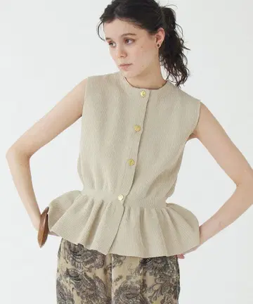 2025 윔 가젯 [ THE PAUSE ] 페플럼 슬리브리스 풀오버