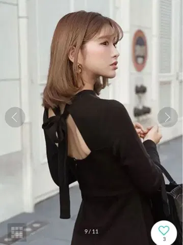 슬릿 체크 슬림 OP (블랙)