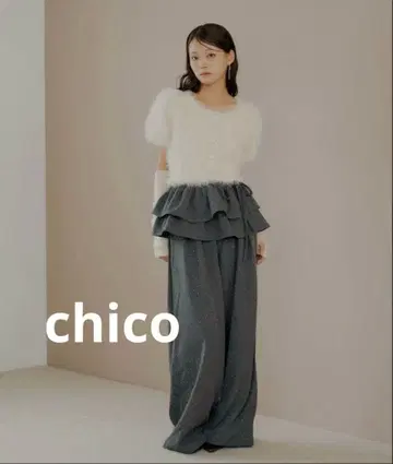 [Chico] 프릴 루즈 슬랙스 팬츠