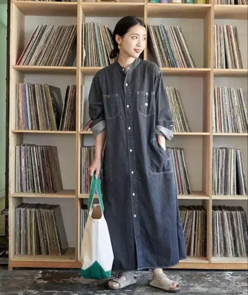 FREAK'S STORE x Lee 별주 데님 원피스 블랙