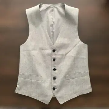 라이트 그레이 수트 베스트 블랙 버튼 새상품급 베스트