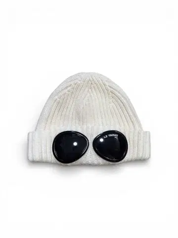 C.P. Company 고글 니트 캡 화이트 화이트 CP컴퍼니