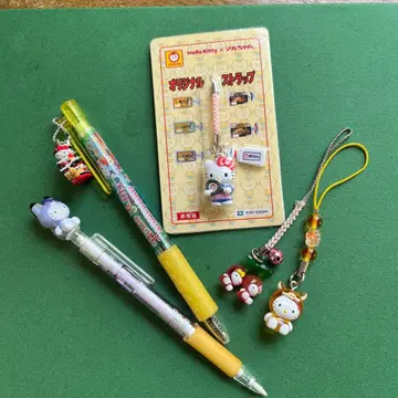 헬로키티 볼펜 샤프 스트랩 묶음 판매