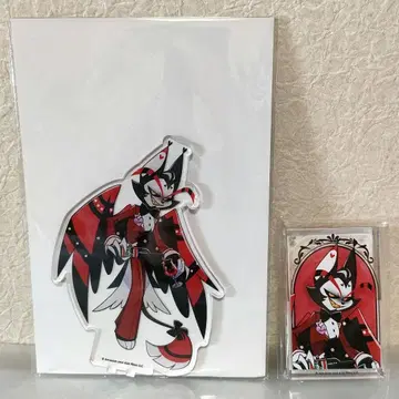 새상품 해즈빈 호텔 애니카페 허스크 아크릴 스탠드 아크릴 키링 2개 세트