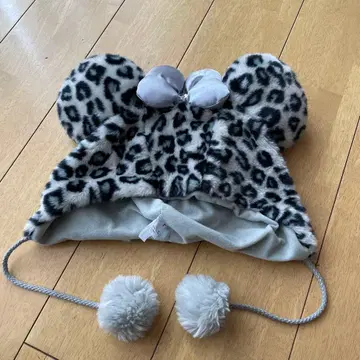 디즈니 미니 레오파드 무늬 캡 팬캡 레오파드 그레이