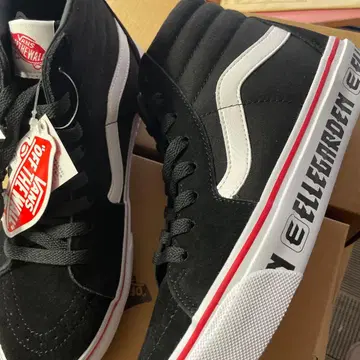 VANS x ELLEGARDEN 하이컷 스니커즈 블랙/화이트