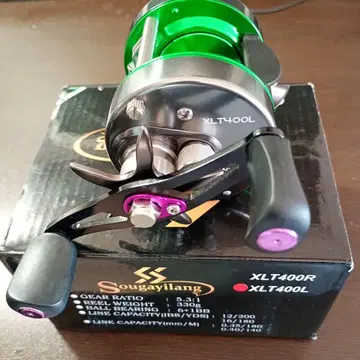 왼쪽 감기 원형 베이트릴 Sougayilang XLT400L 가물치