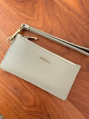 FURLA 그레이 가죽 카드 케이스