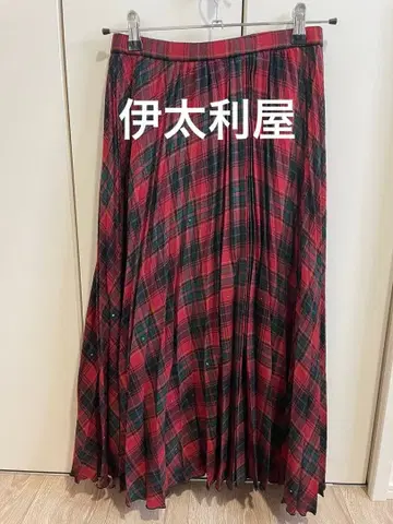 이타리야 롱 스커트 체크