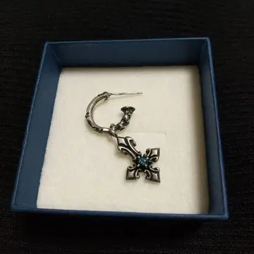 실버 각인 있음 남성용 크로스 모티브 실버 한쪽 귀걸이