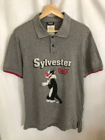 D&G Sylvester Tweety 피케 셔츠 M 사이즈