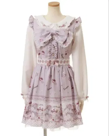 LIZLISA Whip Bear Home Cafe 패턴 원피스 핑크