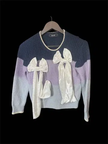 Layered Ribbon Knit Top